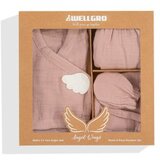 WALLXPERT set za novorođenče (5 komada) angel wings newborn baby set pink | Eponuda.com