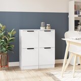  Komode 2 kom bijele 30 x 30 x 70 cm od konstruiranog drva | shoptok.hr