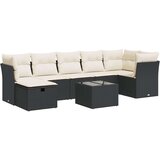  8-dijelni set vrtnih sofa od poliratana s jastucima crni | shoptok.hr