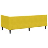 vidaXL Kutni okvir kreveta Žuta 90 x 200 cm Velvet i inženjerski drvo | shoptok.hr
