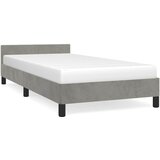  Okvir kreveta bez madraca svjetlosivi 90x200 cm baršunasti | shoptok.hr