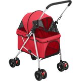  Sklopiva kolica za pse crvena 76x50x100 cm od tkanine oxford | Eponuda.com