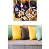 Wallity MDF1302494941 multicolor decorative mdf painting (3 pieces) Cene