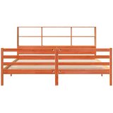  s regalom za knjige bez madraca 200x200 cm masivno drvo | shoptok.hr