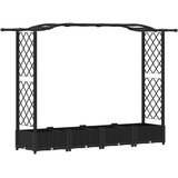  Povišeni krevet s mrežom i krovom Crna 207 x 40 x 126 cm PP | shoptok.hr