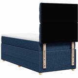  Krevet s oprugama i madracem plavi 100 x 200 cm od tkanine | shoptok.hr