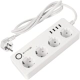  Kruger&Matz produžni kabel s 4 njemačke utičnice i 4xUSB 2100 mA Connect P6 Tuya | shoptok.hr