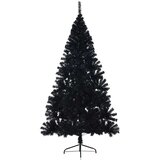  Umjetno predsvijetljeno božićno drvce Crna 240 cm PVC - Crna 240 cm s 120 plavih lopti | shoptok.hr