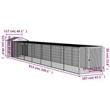  Kavez za kokoši s igralištem svjetlosivi 117x813x123 cm čelični | Shoptok.si