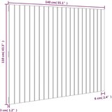  Stensko posteljno vzglavje črno 140x3x110 cm trdna borovina, (20738165) | Shoptok.si