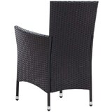  5-dijelni vrtni blagovaonski set od poliratana crni | shoptok.hr