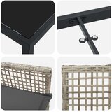 vidaXL 5-delna vrtna jedilna garnitura z blazinami Svetlo siva poli ratan | Shoptok.si