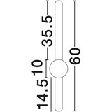 Nova Luce Smeđa LED zidna lampa aluminijska Norei – | shoptok.hr