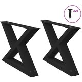vidaXL Noge za stolić 2 kom crne 50x(30-31,3) cm čelik Cijene