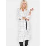 Trendyol White women's checkered midi dress - Women's