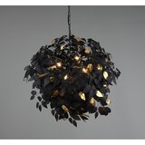 REALITY Črna kovinska viseča svetilka s plastičnim senčilom ø 70 cm Leavy – | Shoptok.si