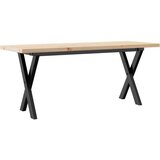  Stolić za kavu X-oblika 110x40x45,5 cm od borovine i čelik | shoptok.hr