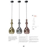  Redo 01-2937 - Luster AMBIX na sajli 1xE27/42W/230V, prečnik 18 cm, zlatna | Eponuda.com