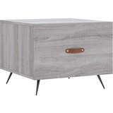 vidaXL Klubska mizica siva sonoma 50x50x40 cm inženirski les | Shoptok.si
