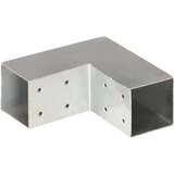 vidaXL Spojniki za stebre 4 kosi L oblike pocinkana kovina 71x71 mm | Shoptok.si