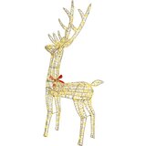 vidaXL 3D jelen Toplo bela 128 cm PET | Shoptok.si