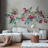  Foto tapeta - Apple branch - landscape with a plant and red apples on a white background 196x140 | shoptok.hr