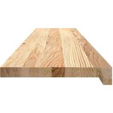 vidaXL Okenske police 2 kosa neobdelana 120x25x2 cm trdna hrastovina | Shoptok.si