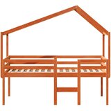  Visoki krevet s krovom voštano smeđi 90x190 cm masivna borovina | shoptok.hr