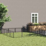  Kavez za pse crni 16 m² čelični | shoptok.hr