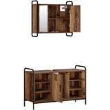  Set ormarića za kupaonicu 2 kom. Staro drvo 65,5 x 34 x 61 cm | shoptok.hr