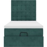  Otomanski posteljni okvir z vzmetnicami zelen 80x200cm žamet, (22053091) | Shoptok.si