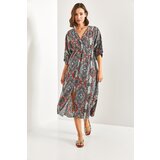 Bianco Lucci women's Double Breasted Collar Front Slit Dress | ePonuda.com