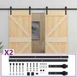  Klizna vrata s priborom za montažu 80 x 210 cm masivna borovina | shoptok.hr