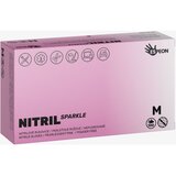 Espeon Nitril Sparkle Pearlescent Pink nitrilne rukavice bez pudera veličina M 2x50 kom | shoptok.hr
