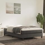 Box spring krevet s madracem tamnosivi 120 x 200 cm baršunasti | shoptok.hr