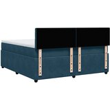  s oprugama i madracem plavi 200x200 cm baršunasti | shoptok.hr