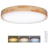 solight WO8009- prigušiva LED svetiljka SOLID OAK LED/48W/230V 3000-6500K prečnik 39 cm + daljinski upravljač Cene