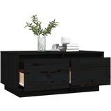  Klubska mizica črna 80x50x35 cm trdna borovina, (20711607) | Shoptok.si