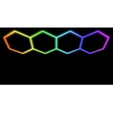 Hexagon LED tube 4 heads RGB 12V 410mm 21pcs u