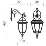  Redo 9605 - Spoljna zidna lampa SEVILLA 1xE27/42W/230V IP44 zlatna/patina | Eponuda.com