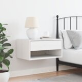  Noćni ormarić montiran na zid Bijelo 50 x 32.5 x 24 cm | shoptok.hr