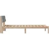  Okvir kreveta s uzglavljem Smeđa i svijetlo siva 90 x 190 cm | shoptok.hr