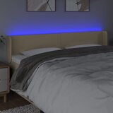  LED uzglavlje krem 203x16x78/88 cm od tkanine | shoptok.hr