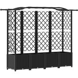  Povišeni krevet s mrežom i krovom Crna 204 x 40 x 141 cm PP | shoptok.hr