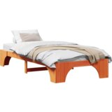  Krevetna konstrukcija Smeđi vosak Čvrsto drvo 90 x 200 cm | shoptok.hr