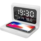 10 W brezžična polnilna plošča LED zaslon budilka, (21199700)