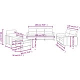 4-dijelni set sofa s jastucima smeđi od tkanine | shoptok.hr