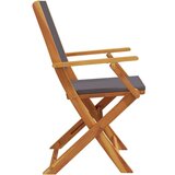  Vrtne stolice 2 kom antracit od masivnog drva bagrema i tkanine | shoptok.hr