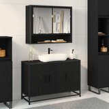 vidaXL Kopalniška omara za umivalnik Črni hrast 90 x 33 x 60 cm | Shoptok.si