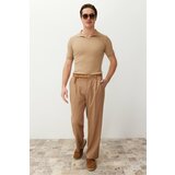 Trendyol FL Beige Slim-Narrow Polo Neck Plain Knitwear Polo Neck T-shirt cene